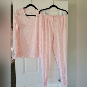 NWT Womens Pink Star Print Pajama Set - Catherine Maladrino